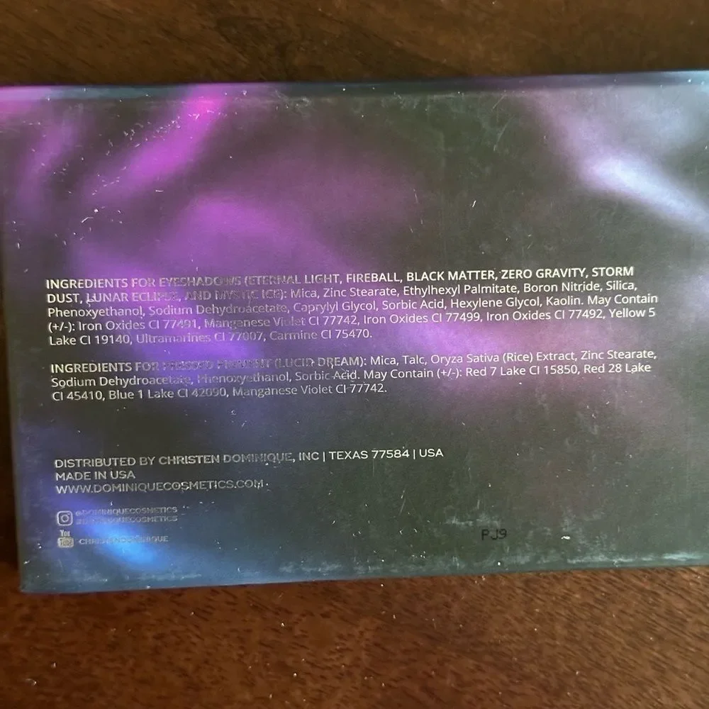 NWT Dominique Cosmetics Celestial Thunder Eyeshadow Palette, Makeup